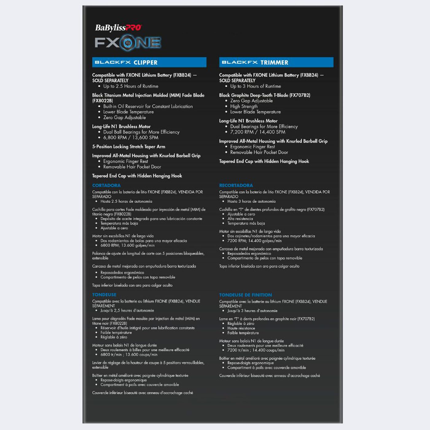 Babyliss FxOne Black Clipper & Trimmer