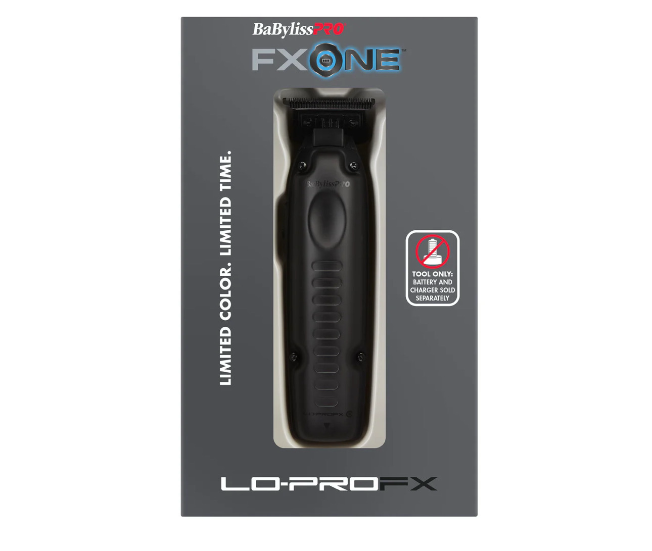 BaBylissPRO FXONE Low-Profile Matte Black Interchangeable Battery Trimmer - TOOL ONLY (FX729MBLT)