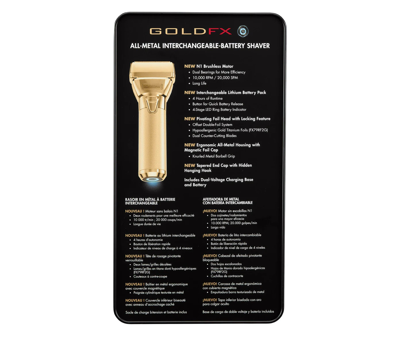 Babyliss Gold Fx One Battery System Shaver