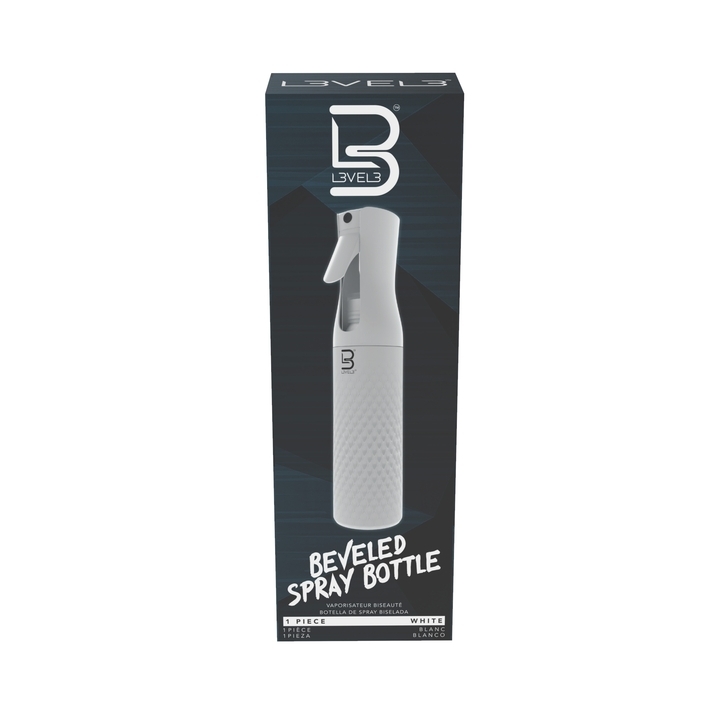 L3VEL 3 Beveled Spray Bottle White