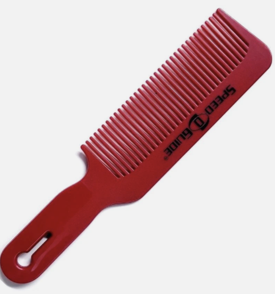 Speed 0 Guide Red Flat Top Comb