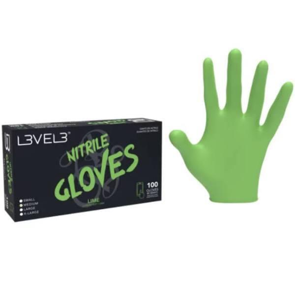 L3VEL 3 Nitrile Gloves Small - Lime