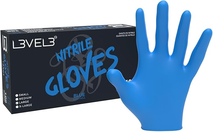 L3VEL 3 Nitrile Gloves Medium - Blue